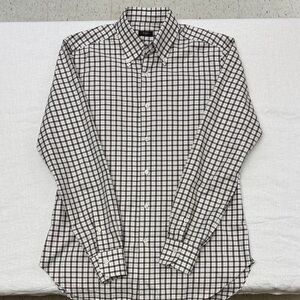 Barba Men's Plaid Shirt - Brown and White